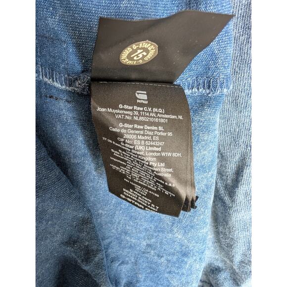 G-Star Indigo Boxy Tee Shirt Mens XL Blue Short Sleeve Crew Neck Pullover NWT - Picture 4 of 4
